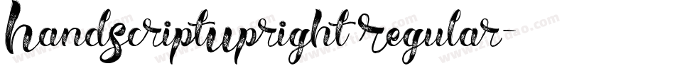 HandScriptUpright Regular字体转换